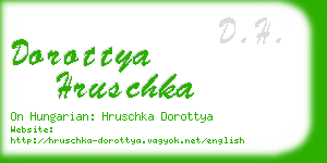 dorottya hruschka business card